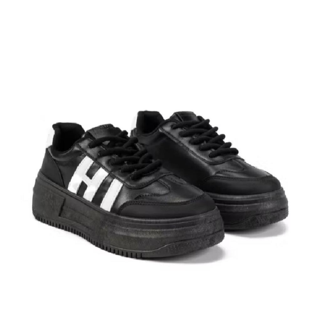 sepatu sneakers wanita hitam sepatu wanita sekolah terbaru sepatu kekinian Korea style