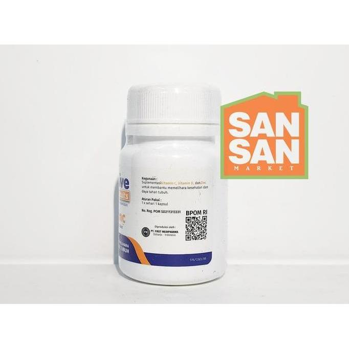 Happyfit- Imusive Cdzinc Isi 60 Kapsul - Suplemen Vitamin C D Zinc