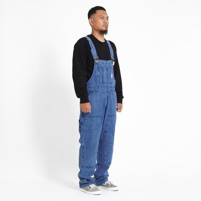 TAMPIL MODIS  Superego - Overall Carpenter Double Knee Denim Loose Straight Snow Blue OVA01B TAMPIL 