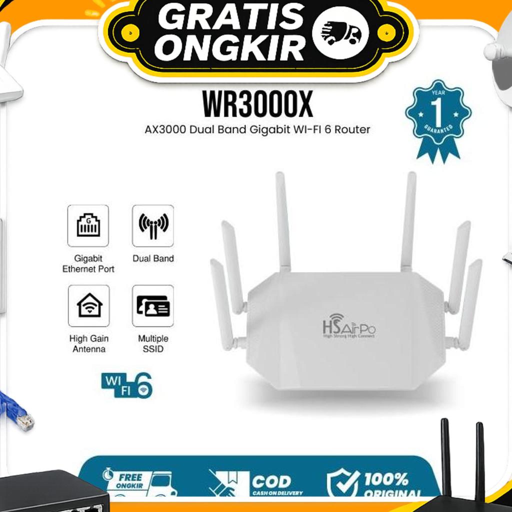 Hsairpo Wr3000X Router Wireless Wifi 6 Ax3000 6 Antena T