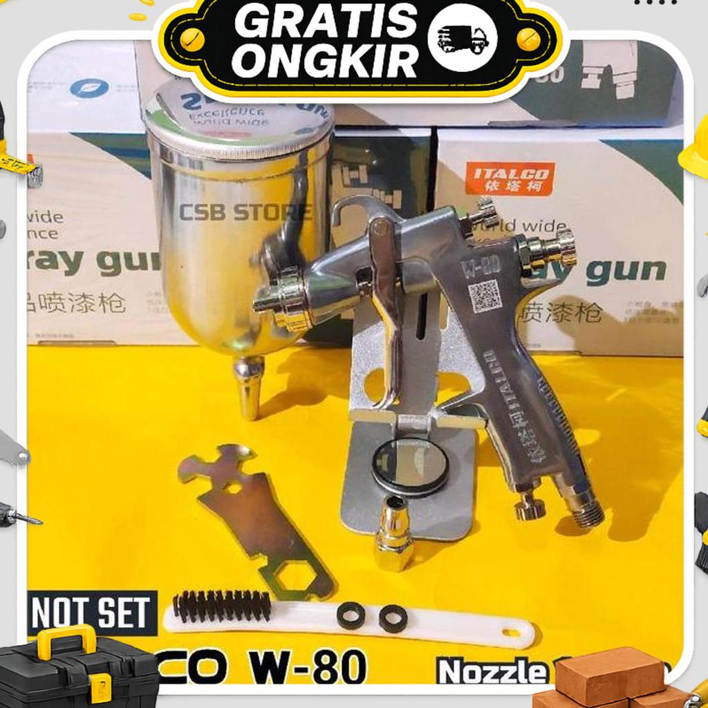 Spray Gun Hvlp Italco W-80 Tabung Atas 400 Ml