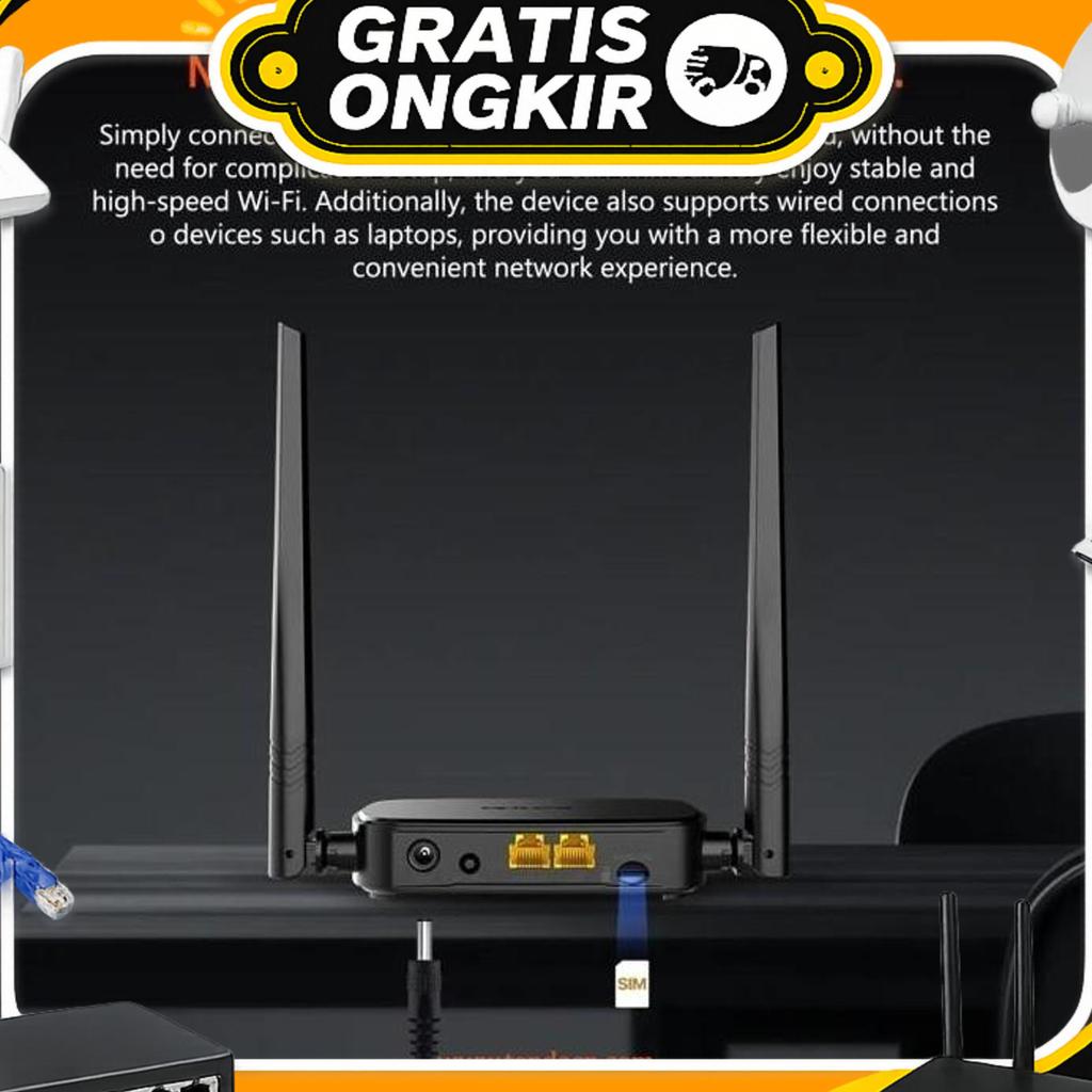 Tenda 4G05 Router Wireless 4G Lte Wifi 300Mbps 2 Antena Support Sim Card All Gsm T