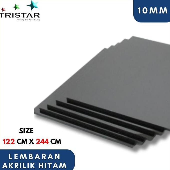 Akrilik Hitam 10mm 122 x 244 Lembaran Acrylic Berkualitas