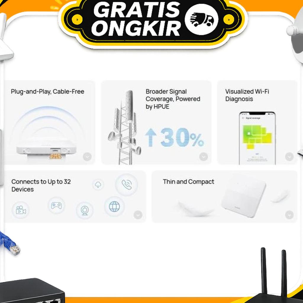 Huawei B320 Hifi Air Indosat Modem Wifi Wireless Router 4G Cpe Lte Free Kuota 180Gb