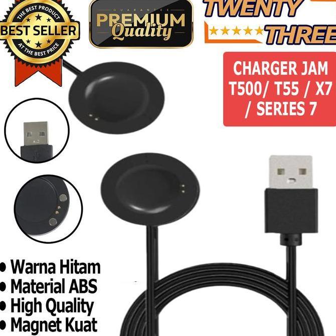 Kabel Charger Power Casan Smartwatch Jam Tangan T500+ Pro / T55 / T55+ PRO / X6 / X7 / W6 / T900 / M