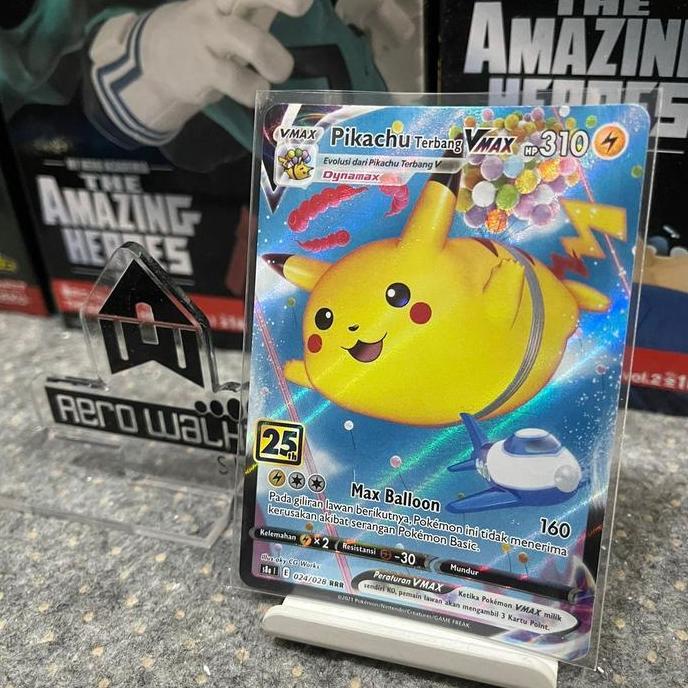 PIKACHU TERBANG VMAX 024/028 RRR S8A 25TH - KARTU POKEMON TCG CARD