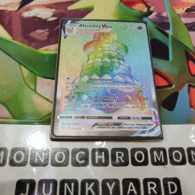 Alcremie VMax HR Rainbow Rare EN SWSH Shining Fates Kartu Pokemon TCG ENGLISH