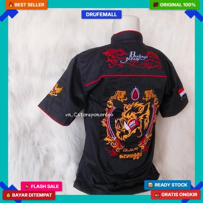 Baju Bordir Motif Celeng / Baju Barong / Kaos Barong / Barongan / Reog / Pecut / Pecut Bopo / Devil 