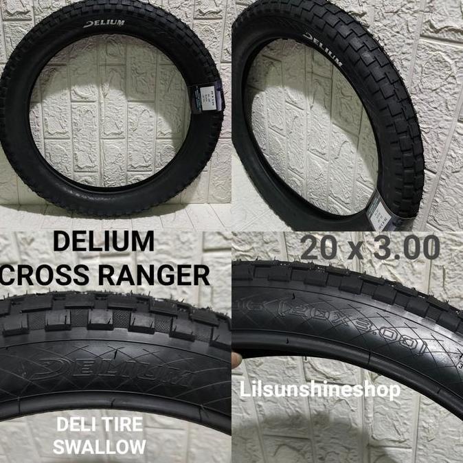 Ban Luar Sepeda BMX 20 x 3.00 DELIUM Cross Ranger Deli Tire Swallow SA-240 Ban Besar 20x300