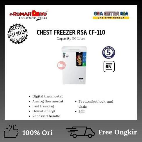 RSA CHEST FREEZER CF-110/FREEZER BOX RSA KAPASITAS 96L/FREEZER BOX RSA