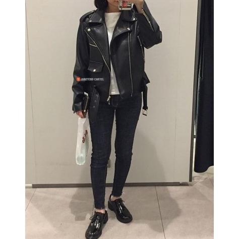 FAST DELIVERY JNK X RMS - JAKET KULIT WANITA RAMONES CHANGCUTERS KOREA BLAZER STYLE PUNK WOMEN SHIRT