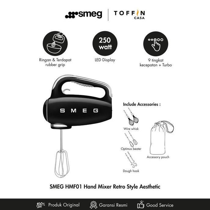 SMEG HMF01 Hand Mixer - 50's Retro Style Aesthetic