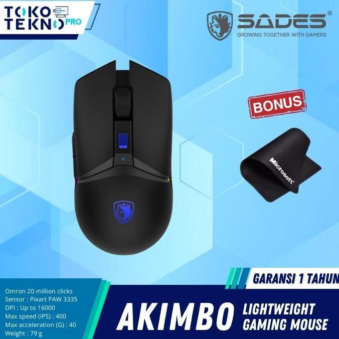Sades Akimbo Wireless Gaming Mouse RGB Dual Mode