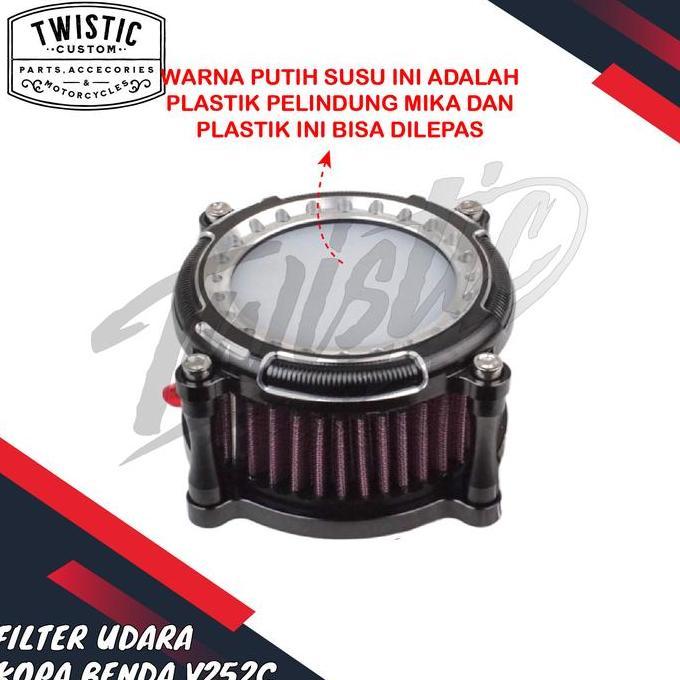 Filter Udara Kopa Cover Saringan Udara Custom CNC Aluminium Motor Benda 252 V252C V252 C V 252 C Nap