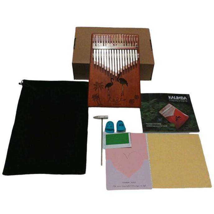 Cocok untuk kado, Kalimba 17 Key ,Kalimba Alat Musik untuk Pemula Piano Jari Kecapi jari Kalimba ,Ka