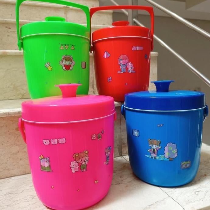Rice Ice Bucket 6.5 Termos Nasi Termos Es Batu 6.5 Termos Nasi Mini termos este Hijau Vacuum termos 