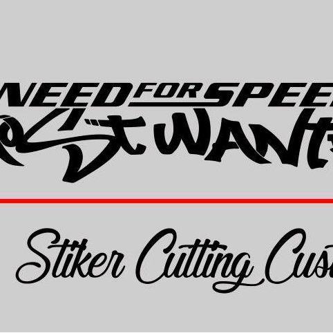 STIKER CUTTING LOGO TIMBUL NEED FOR SPEED MOSTWANTED BISA CUSTOM BUAT KACA MOBIL CAR MURAH