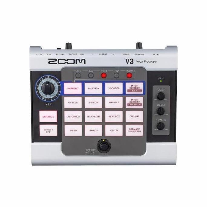 ZOOM V3 Effect Processor - Prosesor Suara dengan 16 Efek Kreatif & Kontrol Independen Kompresi Rever