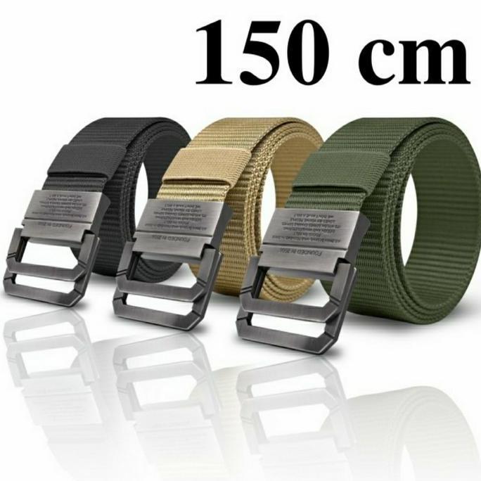 IKAT PINGGANG PRIA TACTICAL JUMBO PANJANG 150 CM SABUK GESPER KANVAS