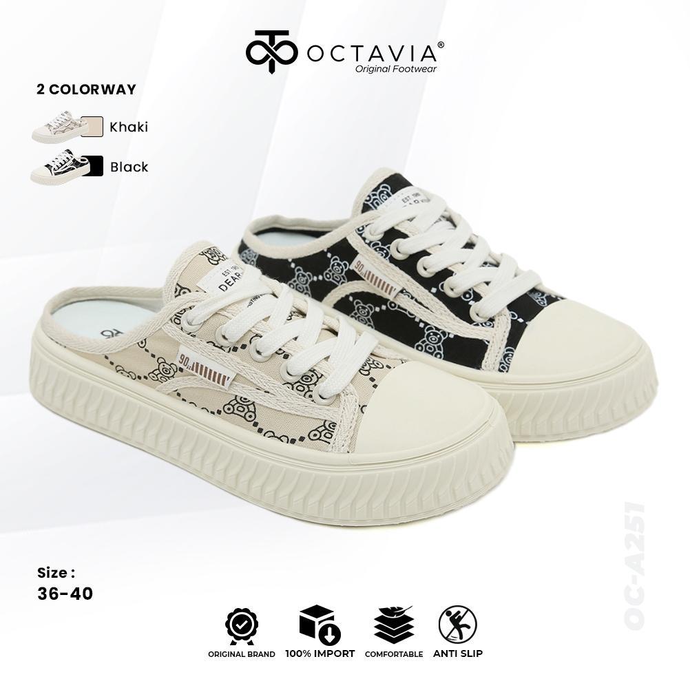 [ORIGINAL] OCTAVIA Sepatu Sneakers Casual Backless Mules Wanita #OC-A251