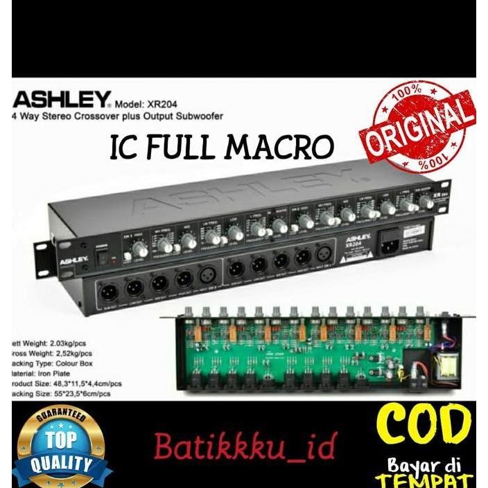 Sale [Original] Crossover Ashley Xr 204 + Sub Woofer Output Xr204 Original 4 Way Stereo Ic Full Makr
