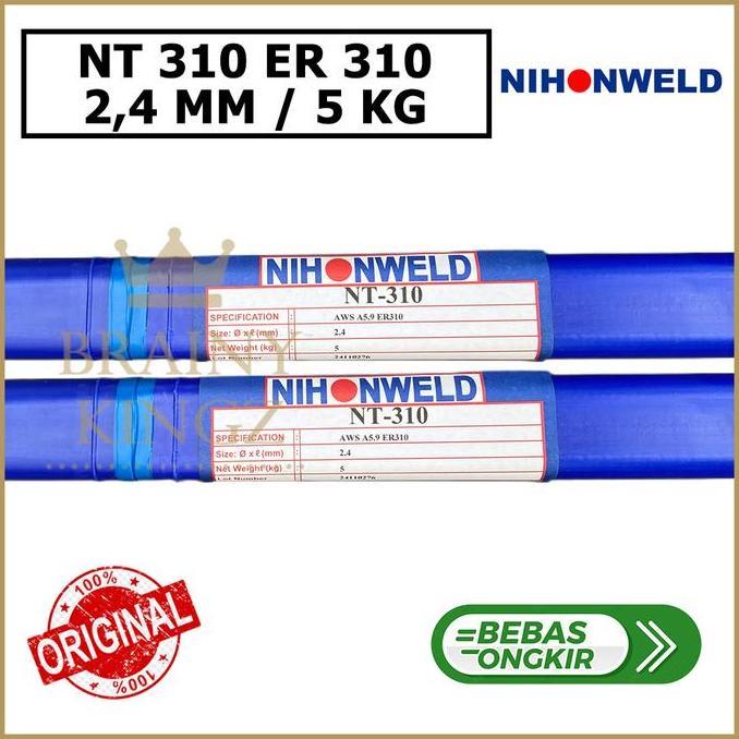 Sale Kawat Las Tig Stainless 310 Nihonweld Nt-310 Aws Er-310 Filler Tig Nihonweld Nt 310 1.6Mm 2.4Mm