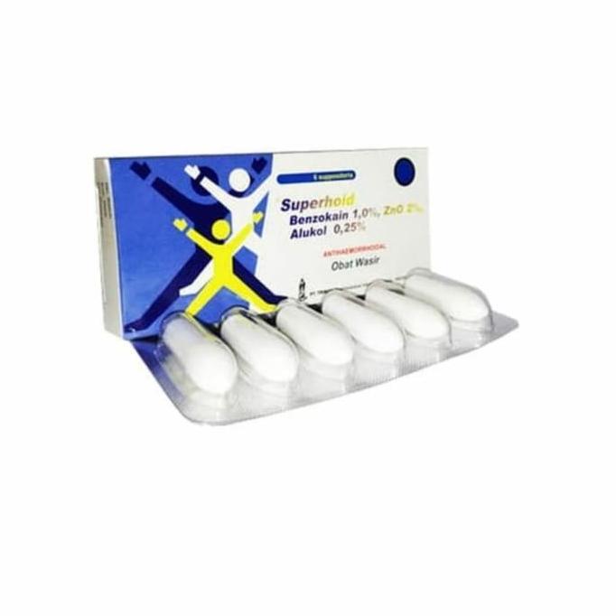 Sehatbgt- Superhoid Supposita Anti Hemoroid Obat Sir Ambeyen Isi 6 Supp