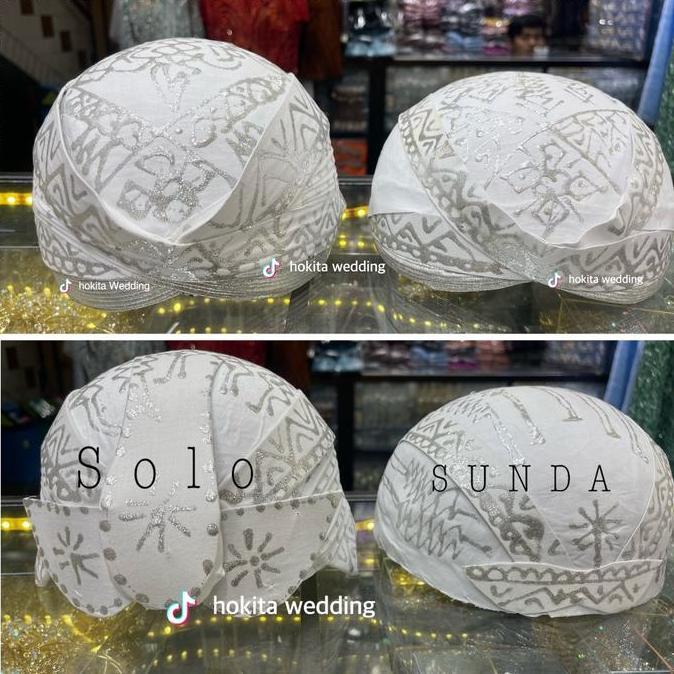 Blangkon Pengantin Solo Pradaa Perbawan Putih