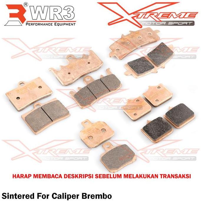 NEW KAMPAS REM WR3 SINTERED FOR KALIPER BREMBO 4P1P / 2P1P / 4P2P / BEET / M4 P32 / GP4RS / GP4RX / 