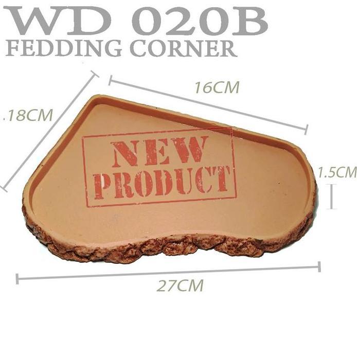 WD020B FEEDING DISH TEMPAT MAKAN REPTILE KURA SULCATA TORTOISE IGUANA