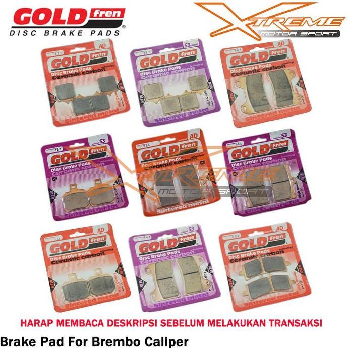 NEW KAMPAS REM GOLDFREN FOR KALIPER BREMBO 4P1P 2P1P 4P2P M4 GP4RS M50 ORI