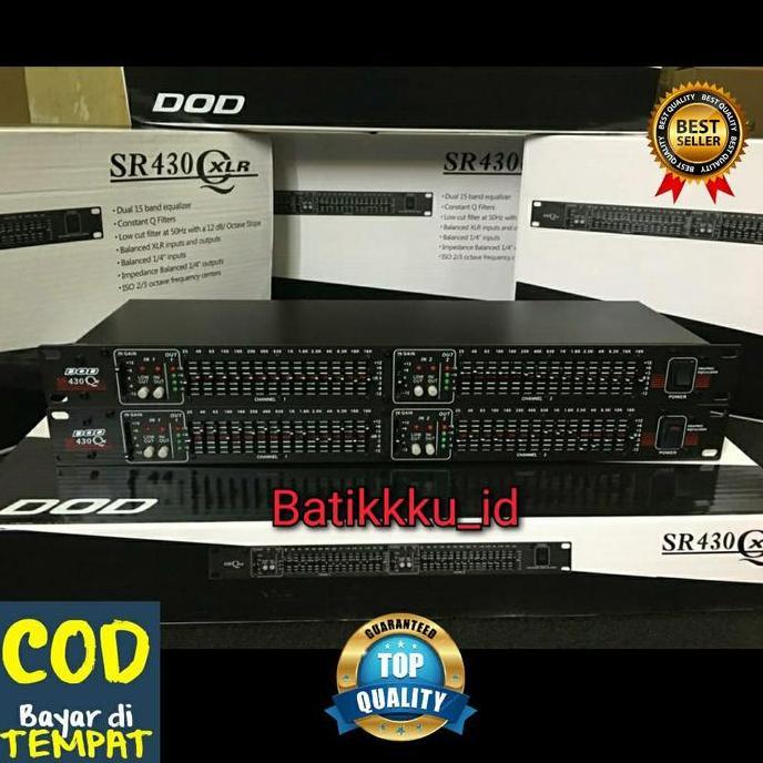 Promo [Top Quality Bisa Cod] Equalizer Dod Sr 430 Sr430 Xlr 2 X 15 Channel Equaliser Dod Sr 430
