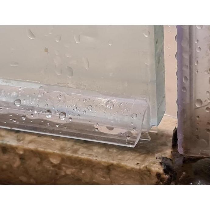 Water Clip Seal Lantai Pintu Kaca Swing Kamar Mandi Kaca 10 Mm Y Topi