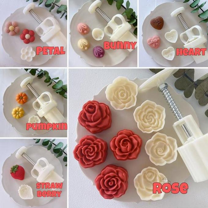 Cetakan Mooncake Plastik / Cetakan Kue Nastar Cookies