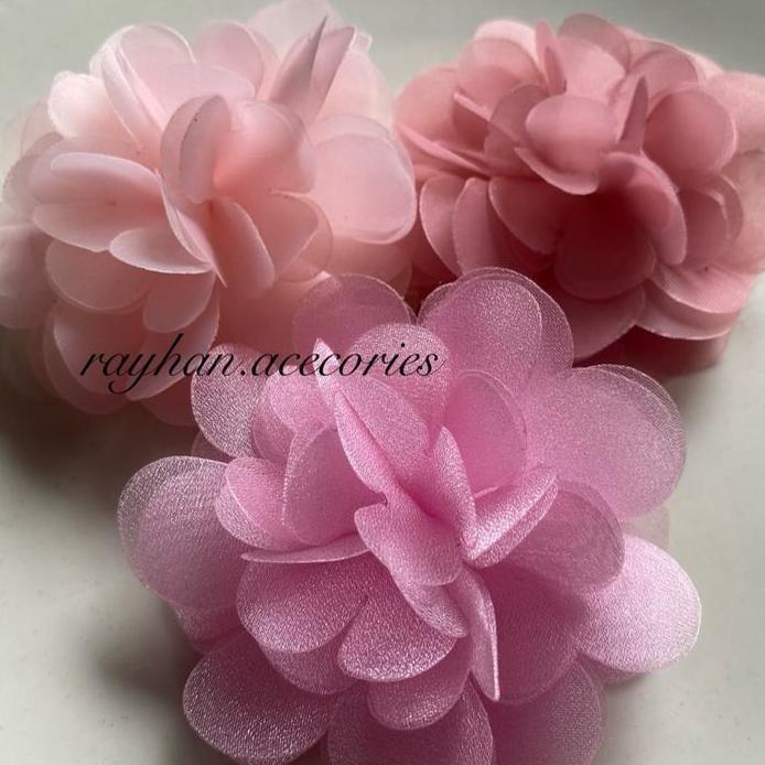 bros bunga/bunga organza 3d/aplikasi bunga tempel