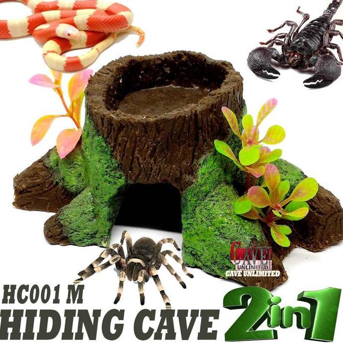 HC001M HIDEOUT HIDING CAVE GOA TEMPAT SEMBUNYI HEWAN REPTILE GECKO TOKEK LEOPARD GEKO AFT WHEELERI C