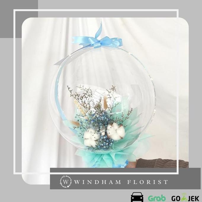 PO Bloombox balon dried flower | Windham Florist