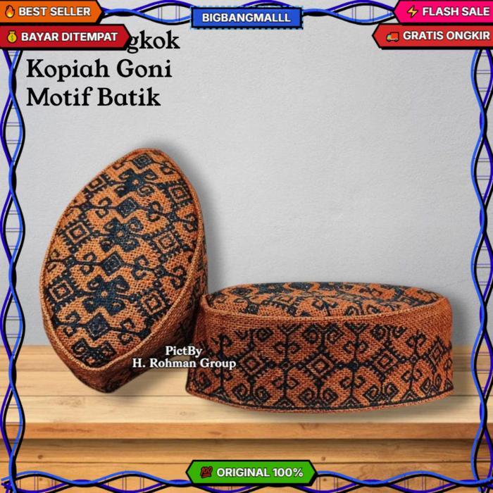 Peci Songkok Kopiah Goni Motif Batik Malay No Po