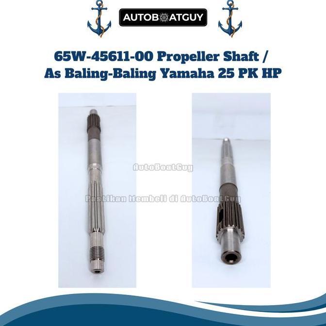 65W-45611-00 Propeller Shaft /  As Baling-Baling Yamaha 25 PK HP