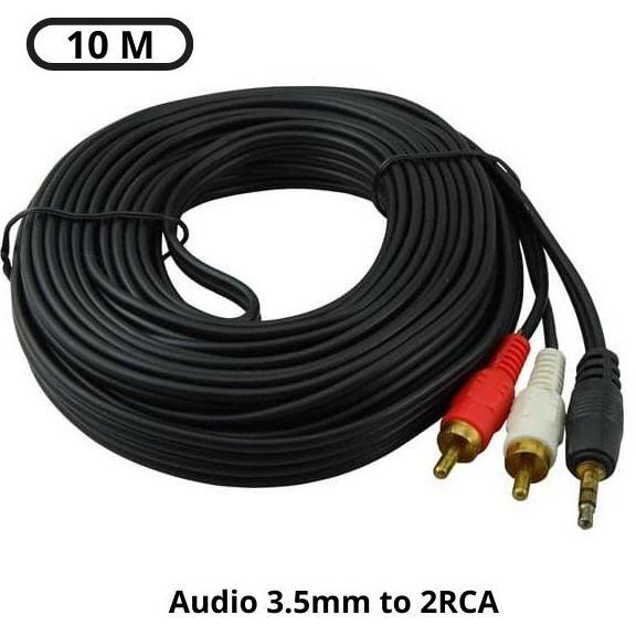 Kabel Audio to 2 RCA 10 meter