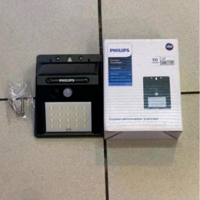 LAMPU TAMAN SENSOR GERAK 50 LED SOLAR TENAGA SURYA PHILIPS