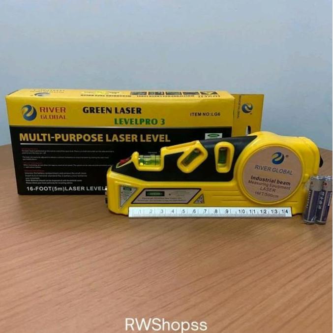 Kaku- Laser Waterpass Digital Magnet Non Magnet Meteran Green Hijau
