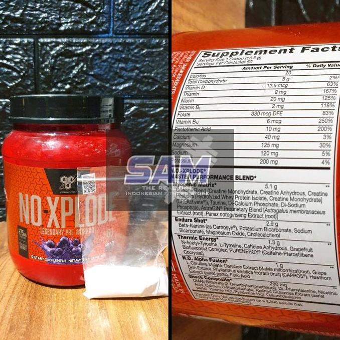 Suplemen Fitness Eceran Repack Bsn No Xplode 1 Serving Malang Pre Workout Noxplode