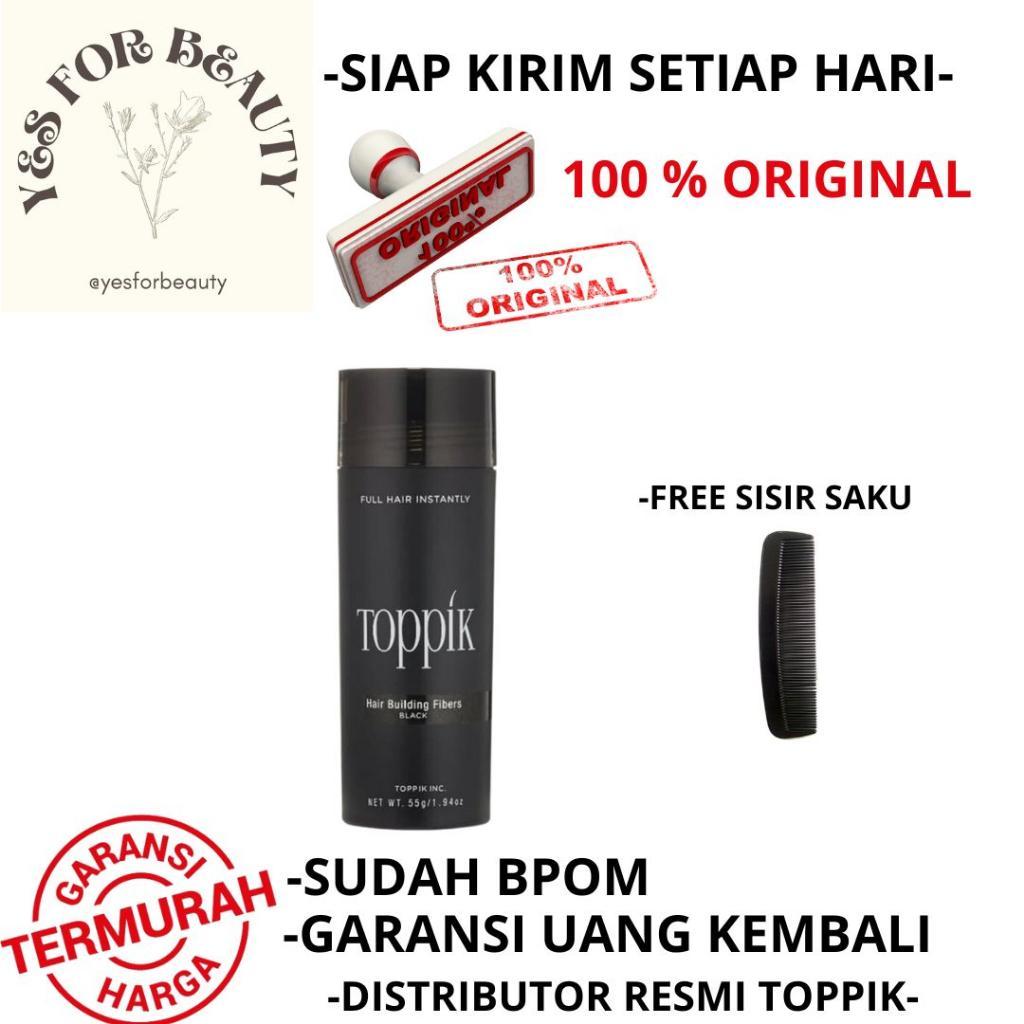 Toppik Hair Fiber 27.5 Gram Original Toppik Penebal Rambut Free Sisir