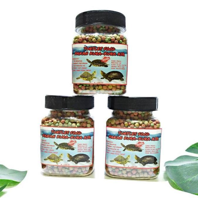 Makanan pelet pakan kura-kura air Brazil res dada merah turtle food reptil air pacman katak reptile