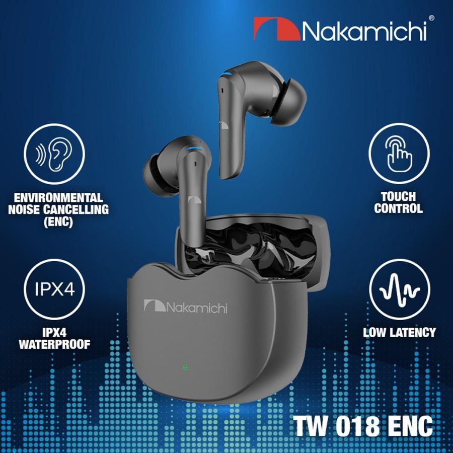 Nakamichi Tw018Enc Tws Gaming True Wireless Earbuds Bluetooth Earphone Hd Headset Gamers