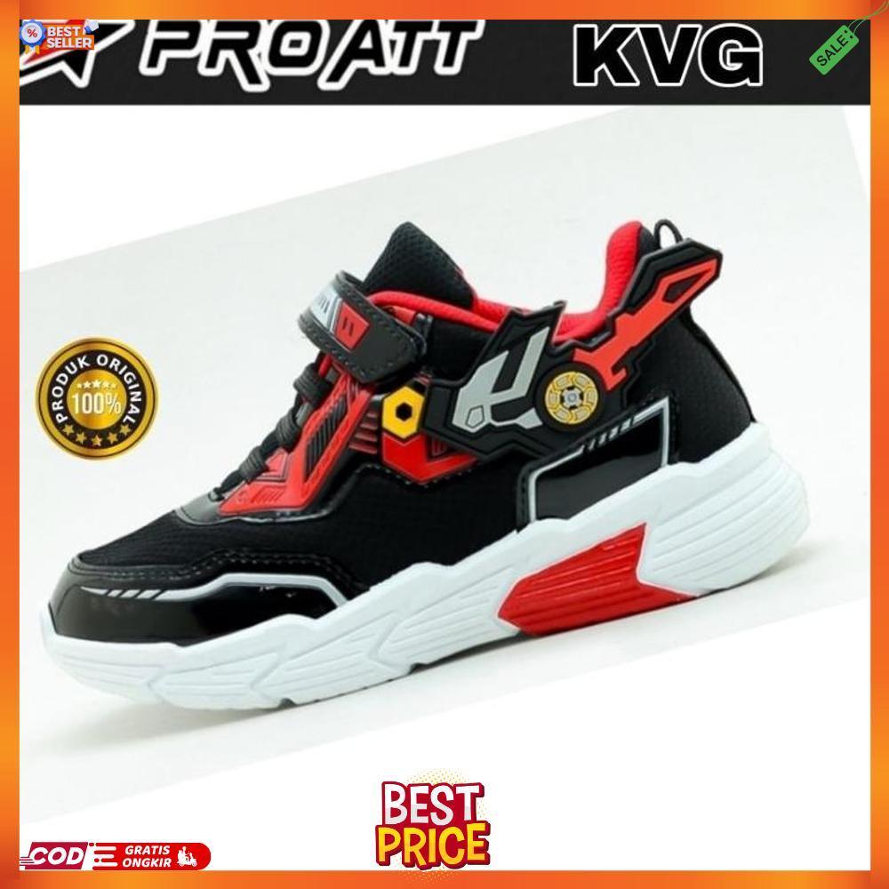 PRO ATT SEPATU SEKOLAH ANAK LAKI COWOK FASHION KARET ANTI SLIP KRETEKAN TEMPEL TANPA TALI ORIGINAL [