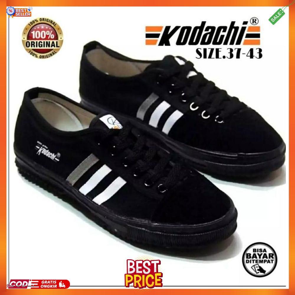 KODACHI 8111 SEPATU KODACI CAPUNG JADUL CLASSIC PRIA HITAM POLOS TALI SIZE 37 SD 43 KEREN KEKINIAN [