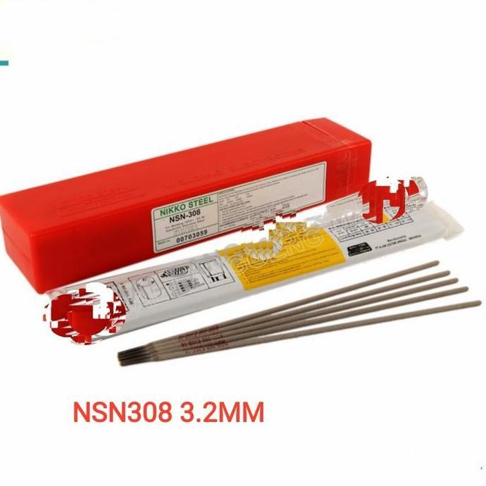Pazx- Nikko Steel Nsn308 3.2Mm Kat Elektroda Stainless 3.2 Mm Nsn 308 1 Kg Nsn-308