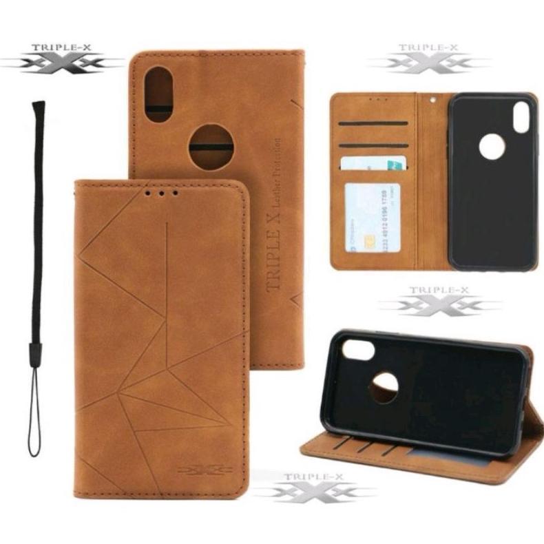 NEW Flip Magnet IPHONE 6 - 6 Plus  / Iphone 7 - 7 Plus - 8 Plus Flip Cover Wallet Magnetik Leather C